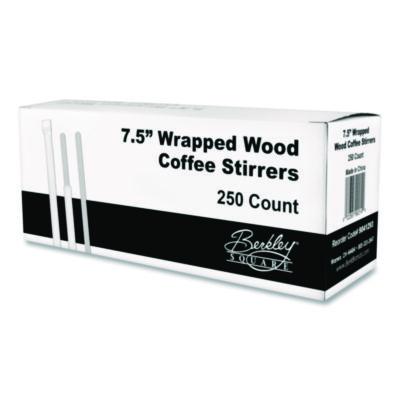 BEKBEP90213 Wrapped Wood Stirrers, 7.5", 250/Box BERK ENTERPRISES INC
