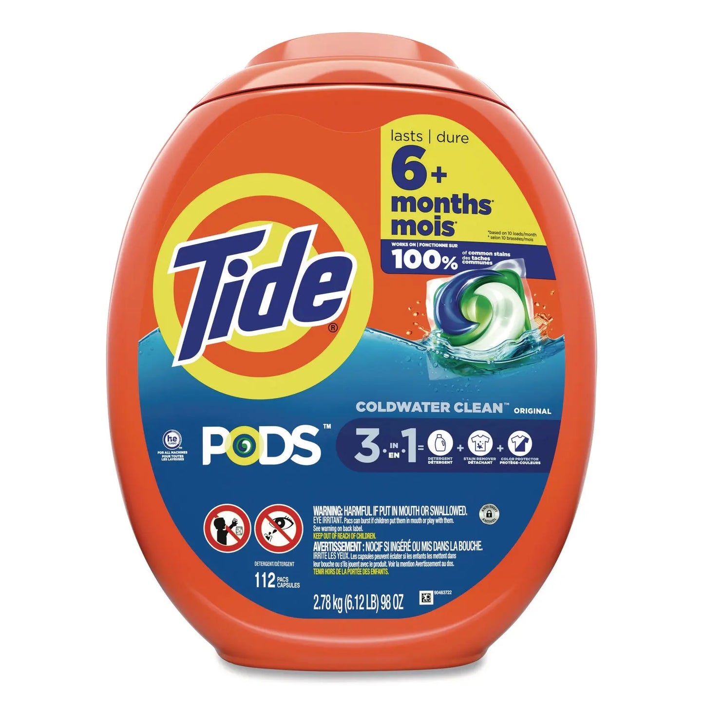 PGC03243PK PODS Laundry Detergent, Pods, Tide Original, 112 Pods/Tub Tide
