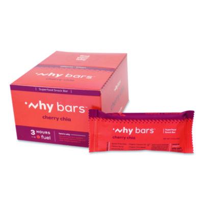 WHYWHY16205 Superfood Snack Bar, Cherry Chia, 2.04 oz Bar, 12/Box WHY BARS