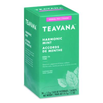 TEVSBK13091 Teavana Tea Bags, Harmonic Mint Decaf, 0.05 oz, 24/Box STARBUCKS COFFEE COMPANY