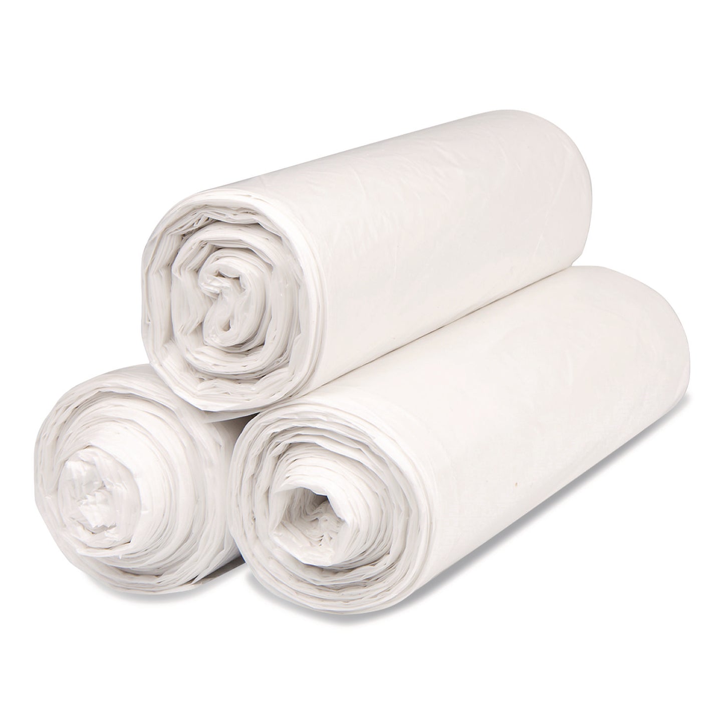 IBSSL3339XHN Institutional Low-Density Can Liners, 33 gal, 0.8 mil, 33" x 39", Natural, Interleaved Roll, 25 Bags/Roll, 6 Rolls/Carton