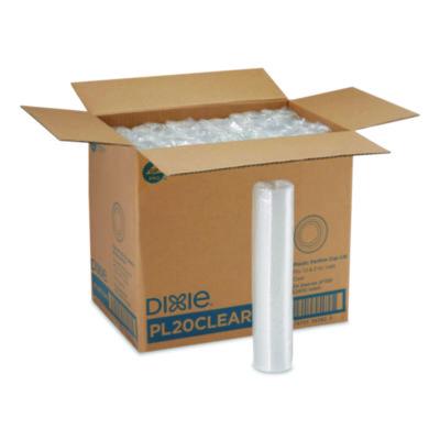 DXEPL20CLEAR Plastic Portion Cup Lid, Fits 1.5 oz to 2 oz Cups, Clear, 100/Sleeve, 24 Sleeves/Carton DIXIE FOOD SERVICE