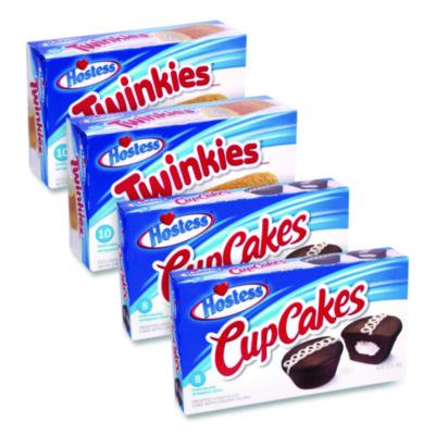 GRR60004134 Twinkies and Chocolate CupCakes Variety Pack, (2) 13.58 oz 10 Pack Twinkies and (2) 12.7 oz 8 Pack CupCakes/Carton