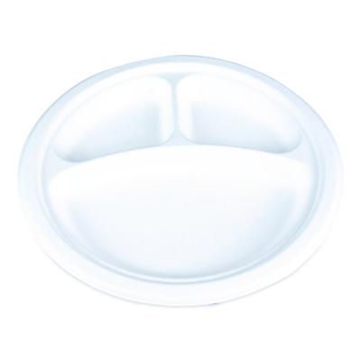 SCH18163WPF ChampWare Molded Fiber Tableware, 3-Compartment Plate, 10" dia, White, 125/Sleeve, 4 Sleeves/Carton SOUTHERN CHAMPION TRAY
