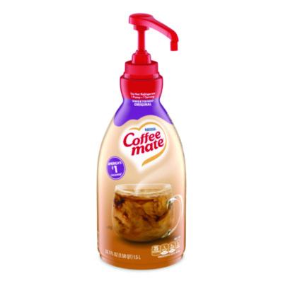 NES13799 Liquid Coffee Creamer, Sweetened Original, 1.5 L Pump Bottle NESTLE