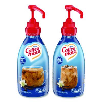 NES31803CT Liquid Coffee Creamer, French Vanilla, 1.5 L Pump Bottle, 2/Carton NESTLE