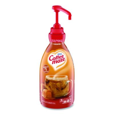 NES73358 Liquid Creamer Pump Bottle, Caramel, 50.7 oz Pump Bottle NESTLE