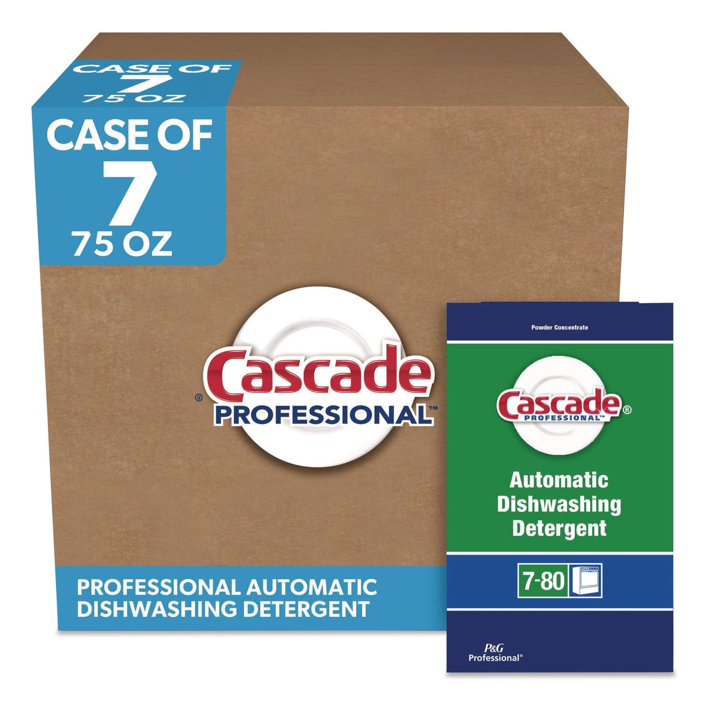 PGC59535CT Automatic Dishwasher Detergent Powder, Fresh Scent, 75 oz Box, 7/Carton Cascade Professional