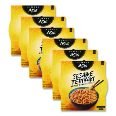 MKCTHA00086 Simply Asia Sesame Teriyaki Noodle Bowl, 8.5 oz, 6/Carton
