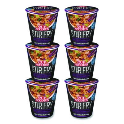 NSFNIS42405 Cup Noodles Stir Fry, Teriyaki Chicken, 3 oz Cup, 6/Carton NISSIN FOODS