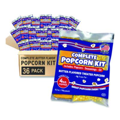 GWEGRE00016 Premium America Popcorn, Butter, 8 oz Pack, 36/Carton GREAT WESTERN PRODUCTS