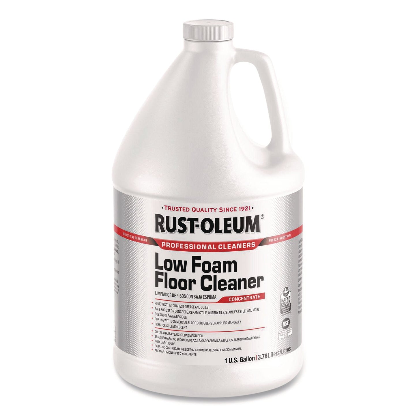 RST382263 Professional Low Foam Floor Cleaner Concentrate, Lemon Scent, 1 gal Bottle, 4/Carton Rust-Oleum