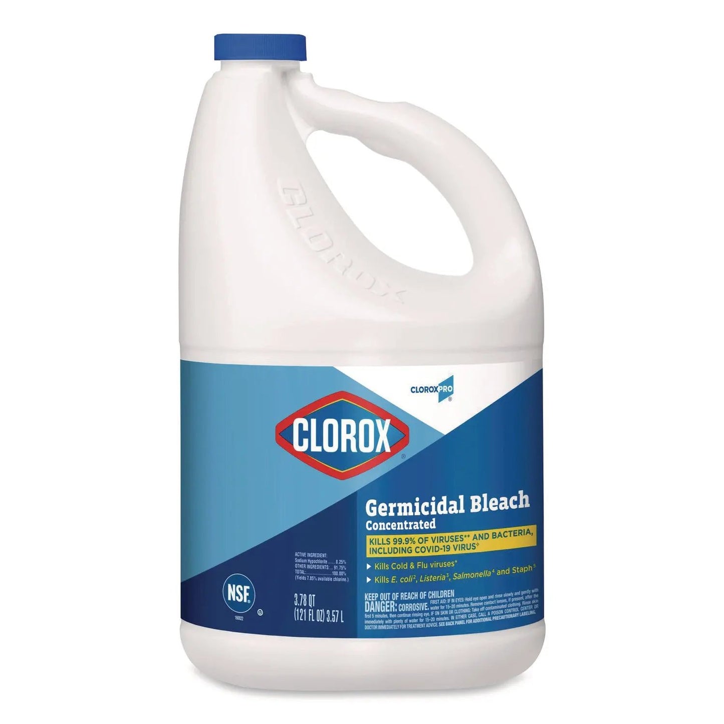 CLO30966EA CloroxPro Concentrated Germicidal Bleach, Regular, 121 oz Bottle Clorox