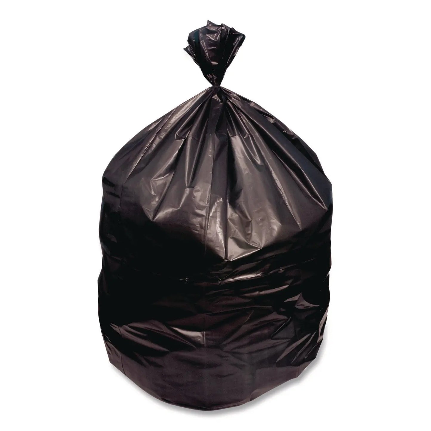 HERZ6640VKR01 High-Density Waste Can Liners, 33 Gal, 16 mic, 33 x 40, Black, Roll, 250/Carton Heritage