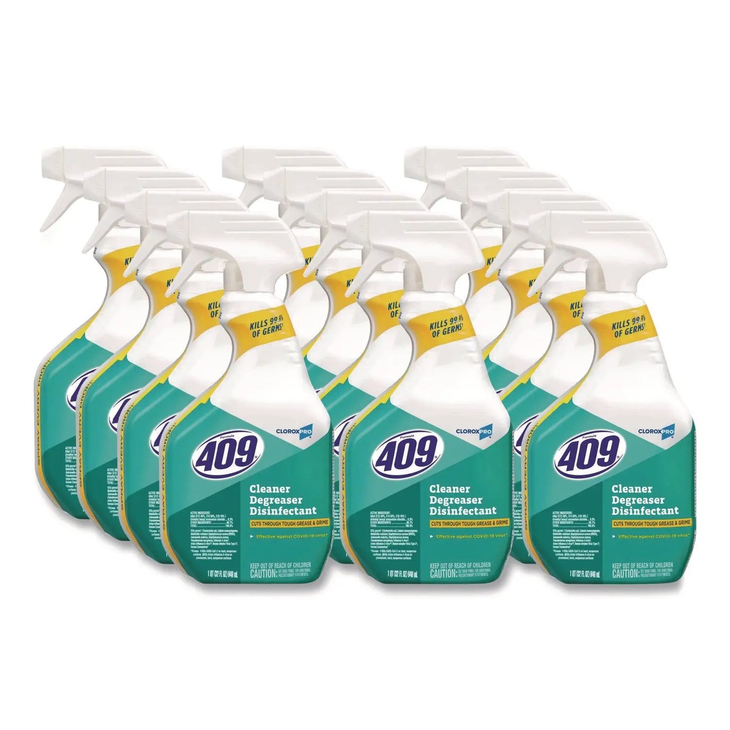CLO35306CT CloroxPro Cleaner Degreaser Disinfectant, 32 oz Spray, 12/Carton Formula 409
