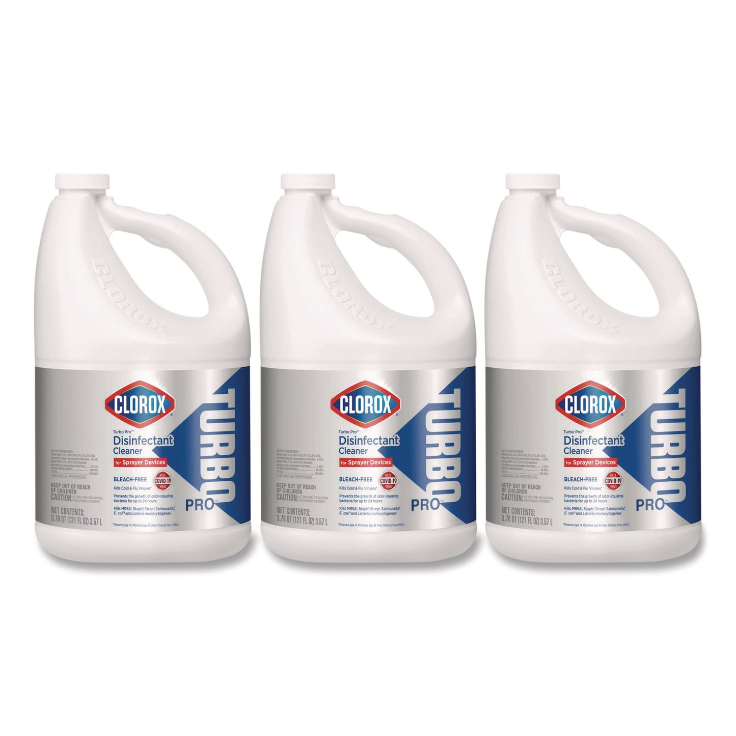 CLO60091 Turbo Pro Disinfectant Cleaner For Sprayer Devices, 121 Oz Bottle, 3/carton