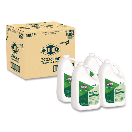 CLO60094CT Clorox Pro EcoClean Disinfecting Cleaner, Unscented, 128 oz Refill Bottle, 4/Carton