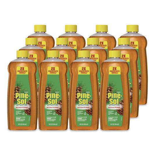 CLO60146CT Multi-Surface Cleaner Disinfectant Concentrated, Pine Scent, 14 oz Bottle, 12/Carton