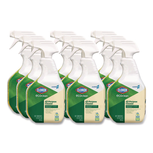 CLO60276CT Clorox Pro EcoClean All-Purpose Cleaner, Unscented, 32 oz Spray Bottle, 9/Carton