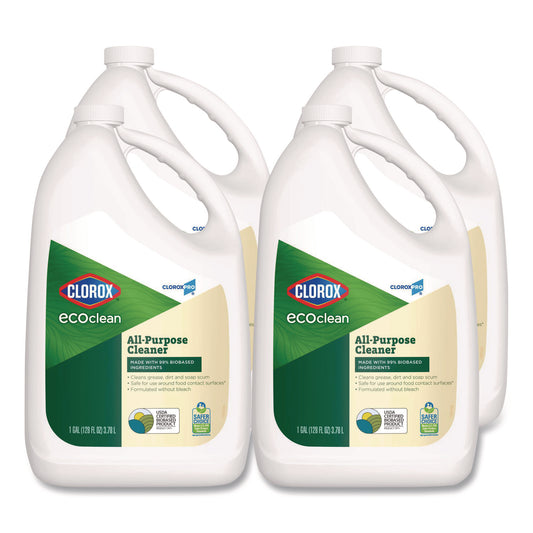 CLO60278CT Clorox Pro EcoClean All-Purpose Cleaner, Refill, Unscented, 128 oz Bottle, 4/Carton
