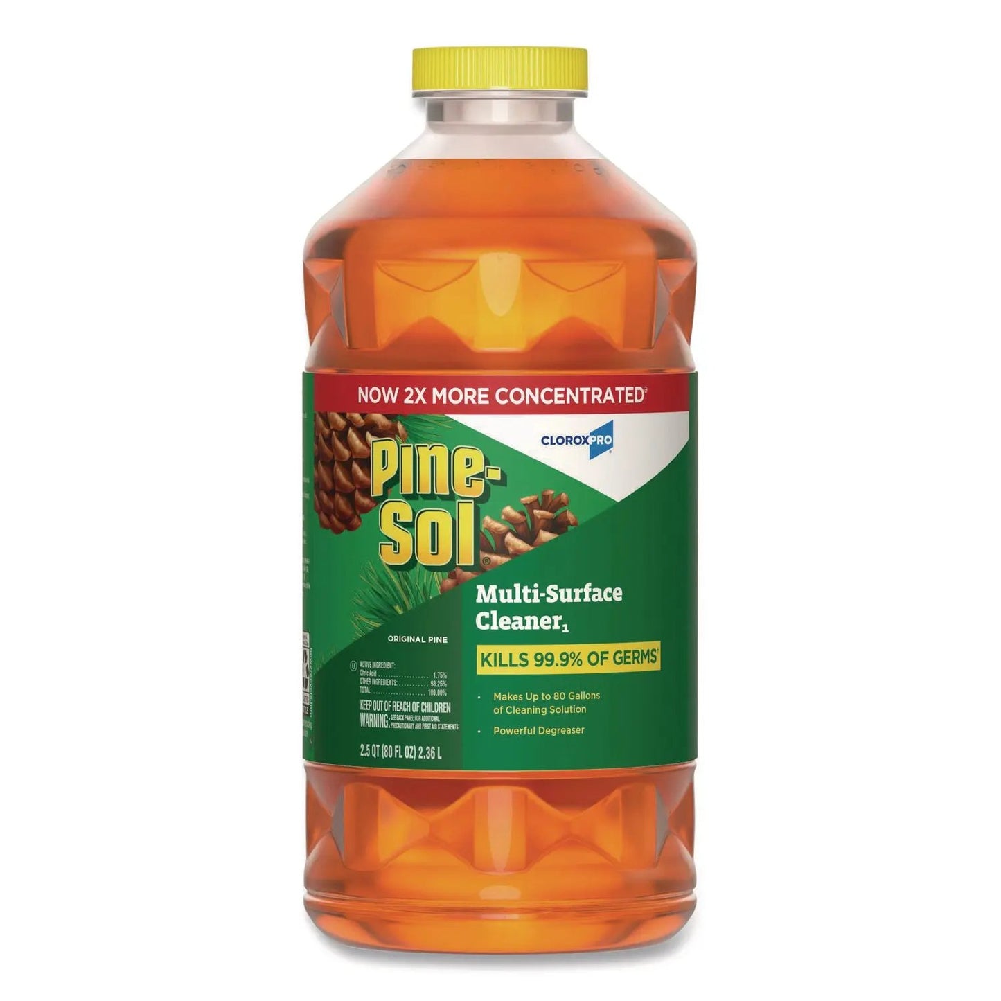 CLO60606EA CloroxPro Multi-Surface Cleaner Disinfectant Concentrated, Original Pine, 80 oz Bottle Pine-Sol