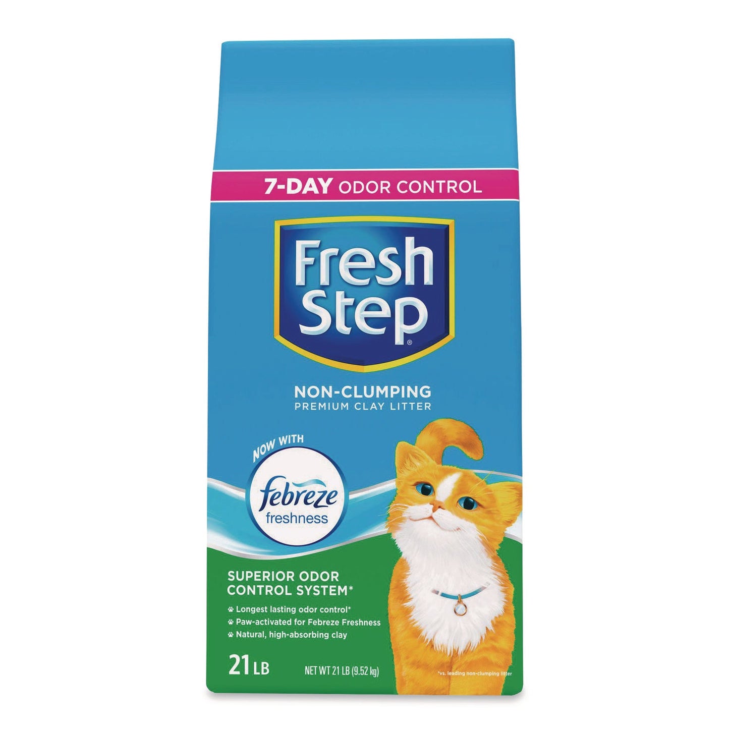 CLO100446000000 Non-Clumping Premium Cat Litter with Febreze Freshness, 21 lbs Fresh Step