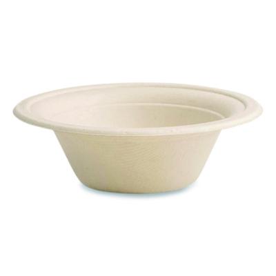 VEGVWBL12NFA Nourish Molded Fiber Tableware, Compostable, Bowl, Sugarcane, 12 oz, White, 1,000/Carton VEGWARE