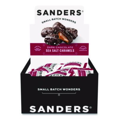 NDEKAR04002 Small Batch Wonders Snack Size Dark Chocolate Sea Salt Caramels, 0.5 oz Individually Wrapped, 48/Box MORLEY CANDY MAKERS INC