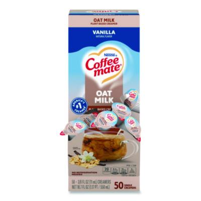 NES19891BX Plant-Based Oat Milk Liquid Creamers, Natural Vanilla, 0.38 oz Mini Cups, 50/Box NESTLE