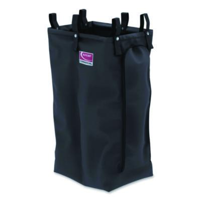 SUAHKCBAG02D Divided Bag for Suncast Commercial Full-Size and Compact-Size Housekeeping Carts, 25.4 gal, 15.6" x 12.52" x 29.95", Black