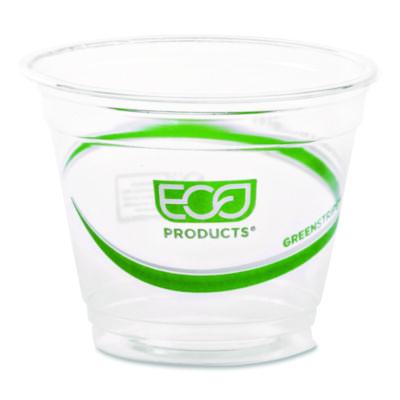 ECOEPCC9SGS GreenStripe Renewable and Compostable Cold Cups, 9 oz, Plastic, Clear, 50/Pack, 20 Packs/Carton ECO-PRODUCTS,INC.