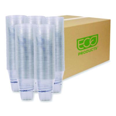 ECOEPCR12 BlueStripe 25% Recycled Content Cold Cups, 12 oz, Plastic, Clear/Blue, 50/Pack, 20 Packs/Carton ECO-PRODUCTS,INC.