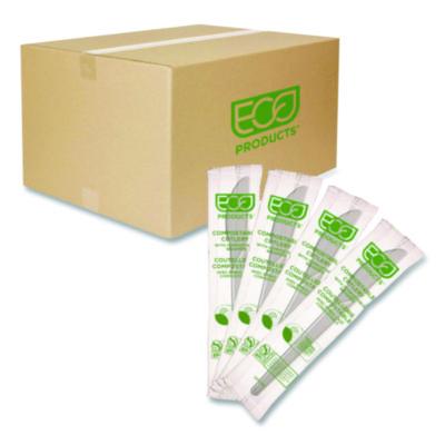 ECOEPS011W Plantware Compostable Cutlery, Knife, Plastic, White, 1,000/Carton