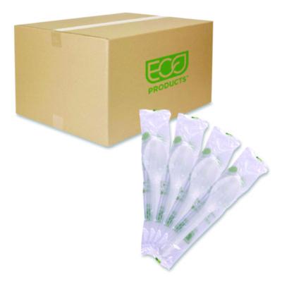 ECOEPS013W Plantware Compostable Cutlery, Spoon, Plastic, White, 1,000/Carton ECO-PRODUCTS,INC.
