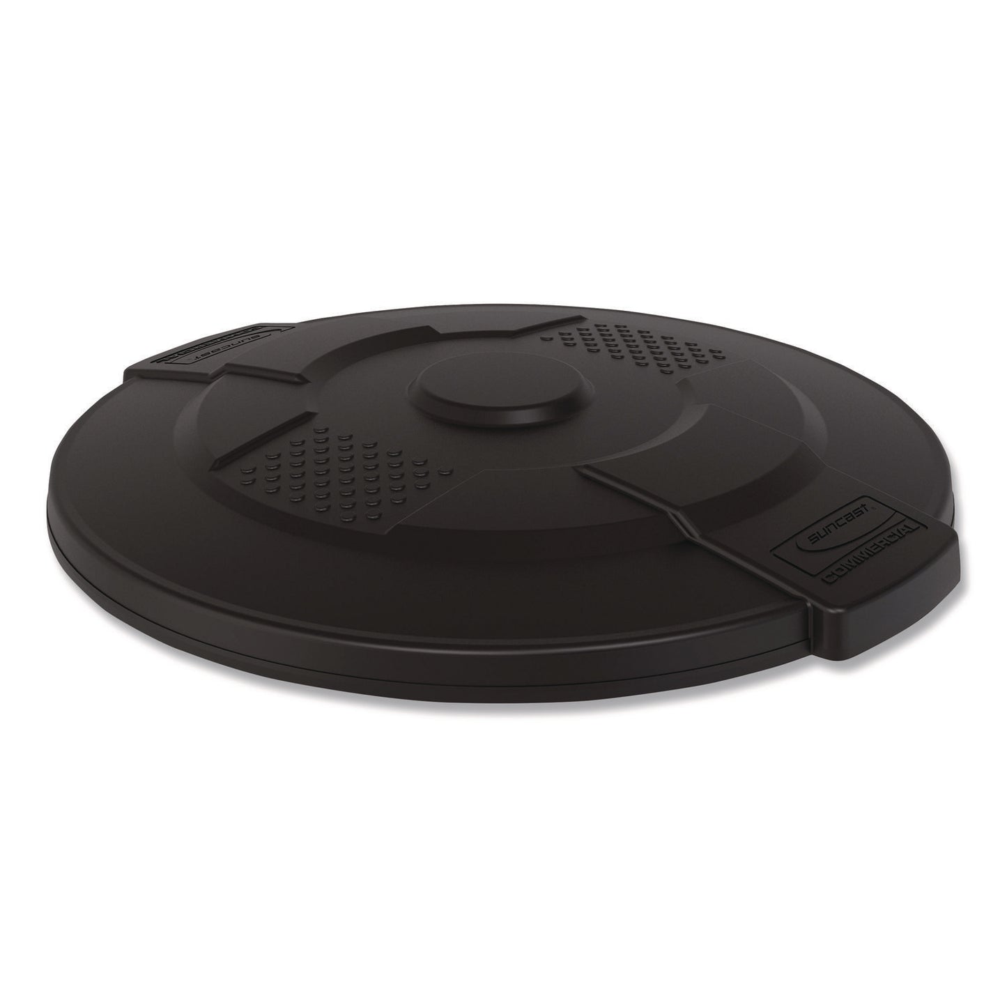 SUATCU44GLIDD Utility Trash Can Lid for 44 gal Trash Can, 24.88" Diameter x 3", Black Suncast Commercial