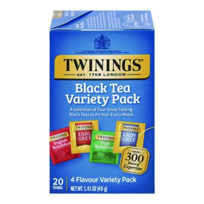 TWGTNA05320 Black Tea Variety Pack, Assorted Flavors, 20/Box TWININGS NORTH AMERICA INC