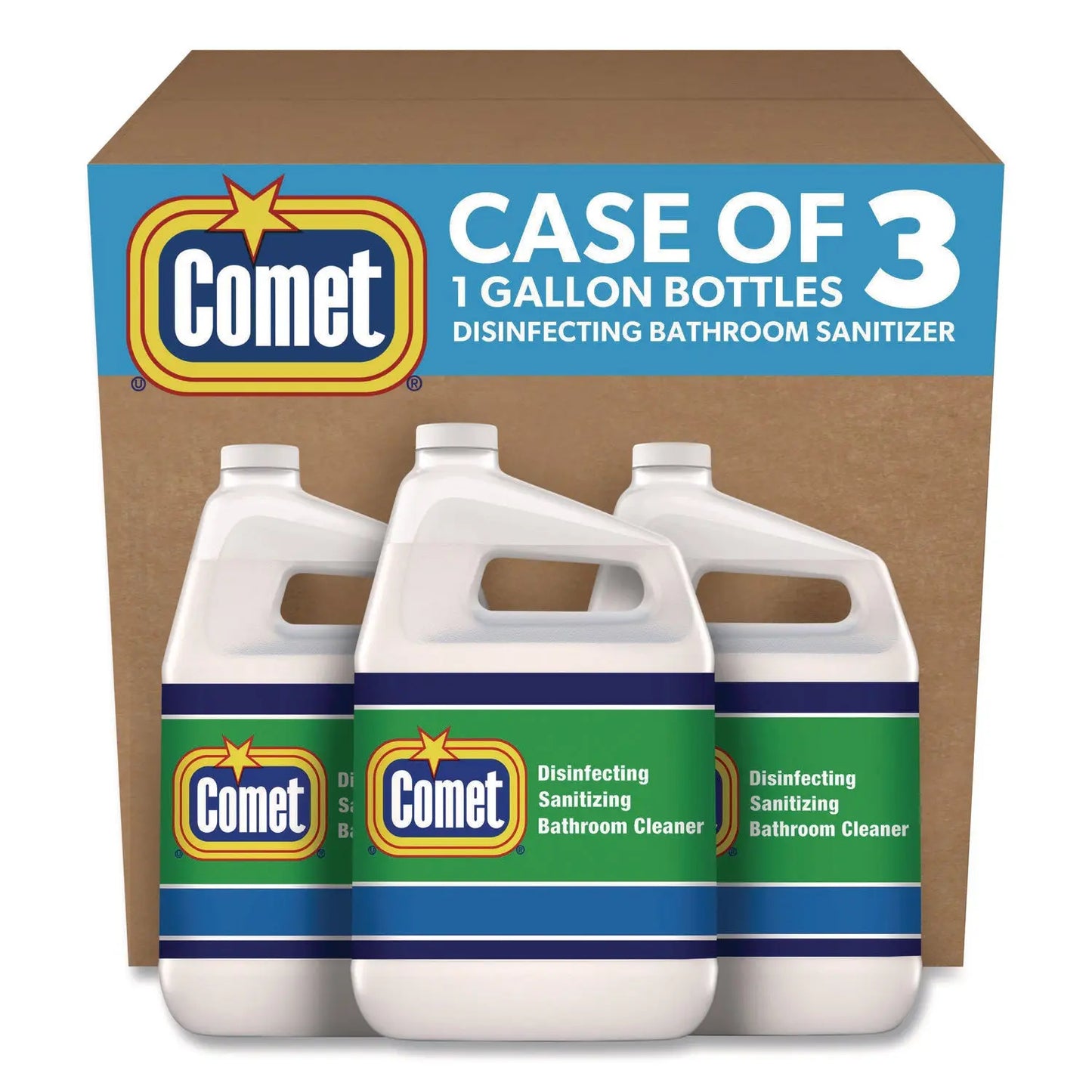PGC22570CT Disinfecting-Sanitizing Bathroom Cleaner, One Gallon Bottle, 3/carton Comet