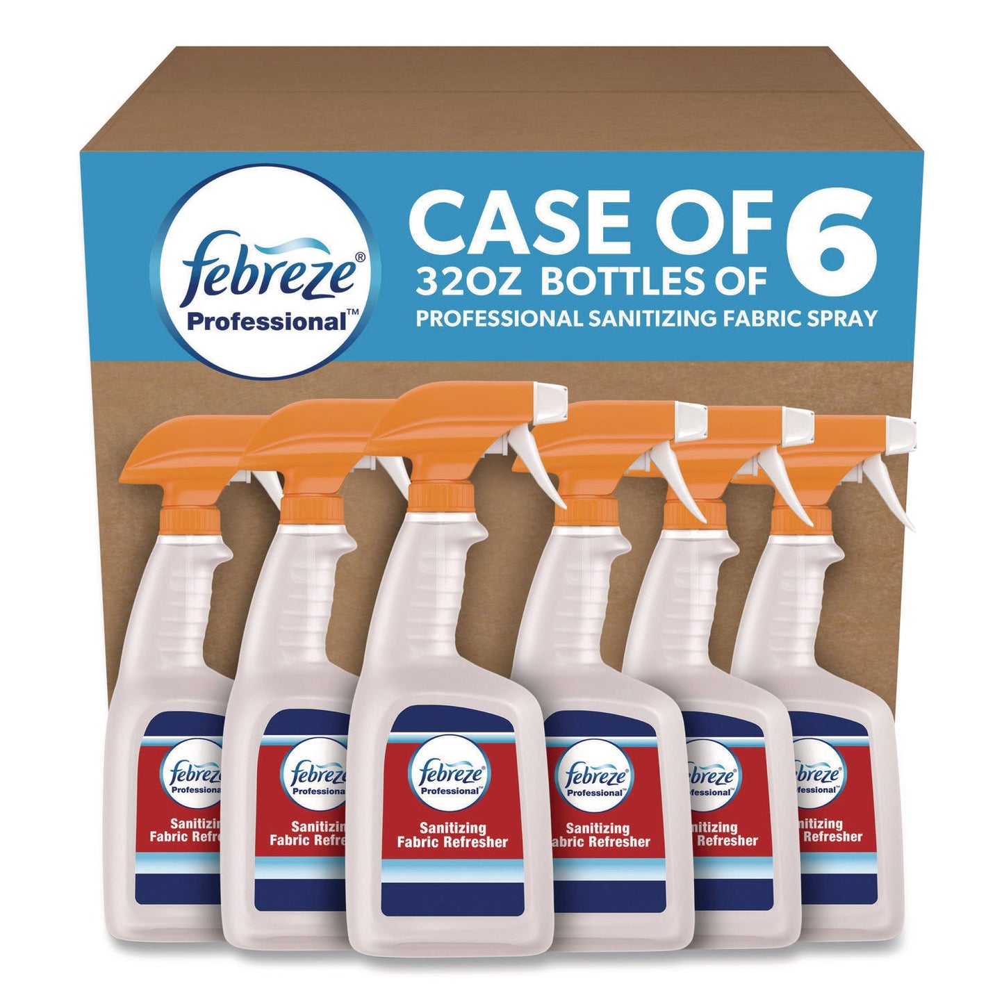 PGC07309 Professional Sanitizing Fabric Refresher, Light Scent, 32 Oz Spray Bottle, 6/carton Febreze