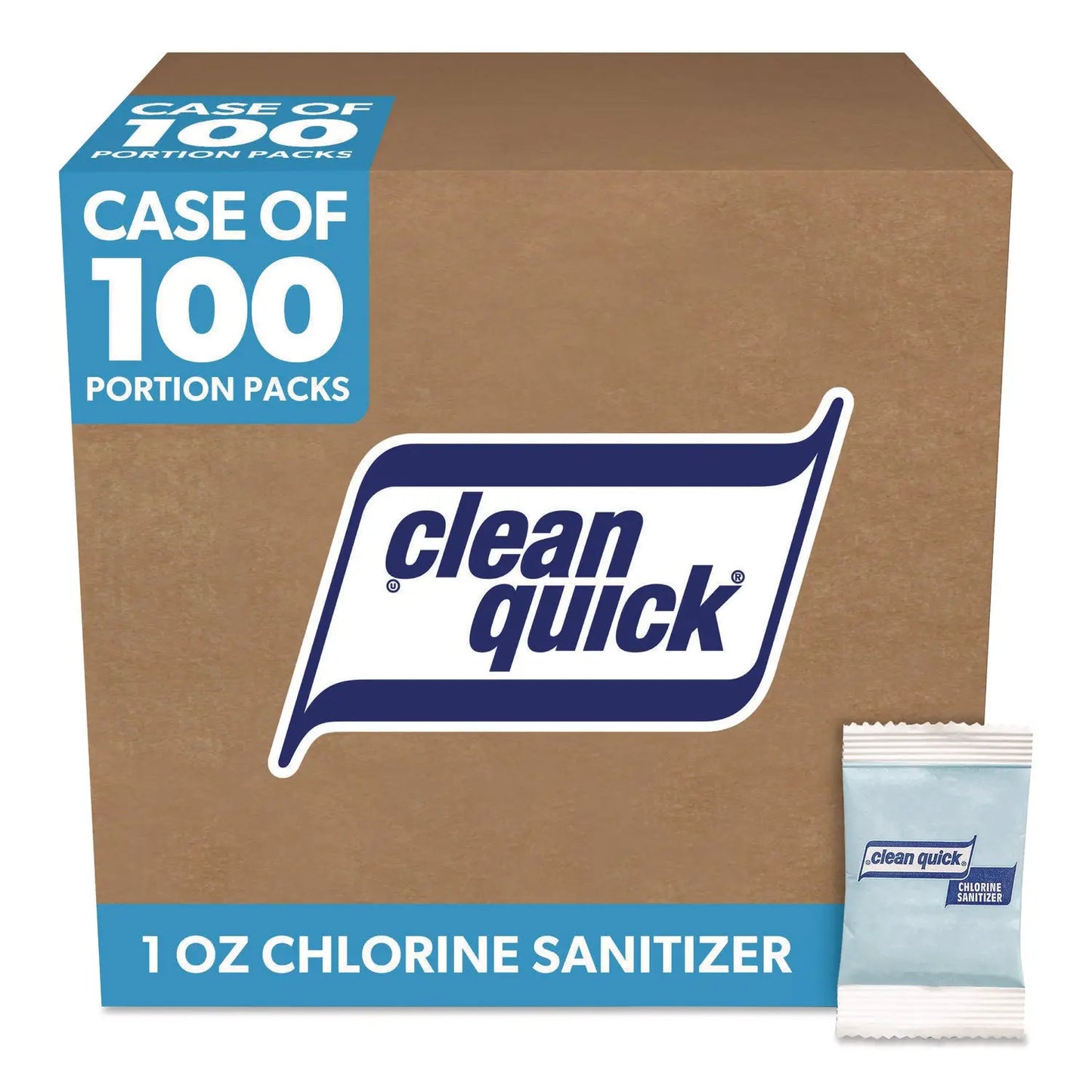 PGC02584 Powdered Chlorine-Based Sanitizer, 1 oz Pack, 100/Carton Clean Quick