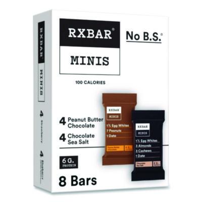 RXBKEE00190 Minis Protein Bars, Chocolate Sea Salt and Peanut Butter Chocolate, 0.9 oz Bar, 8/Box