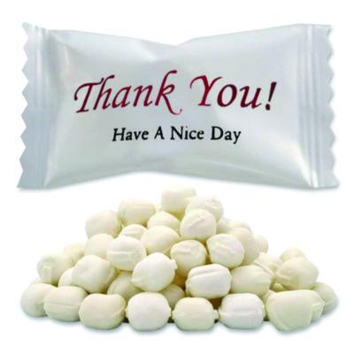 CDQCJ3007B Thank You Have a Nice Day Mints, White Buttermint, Individually Wrapped, 1,000/Carton