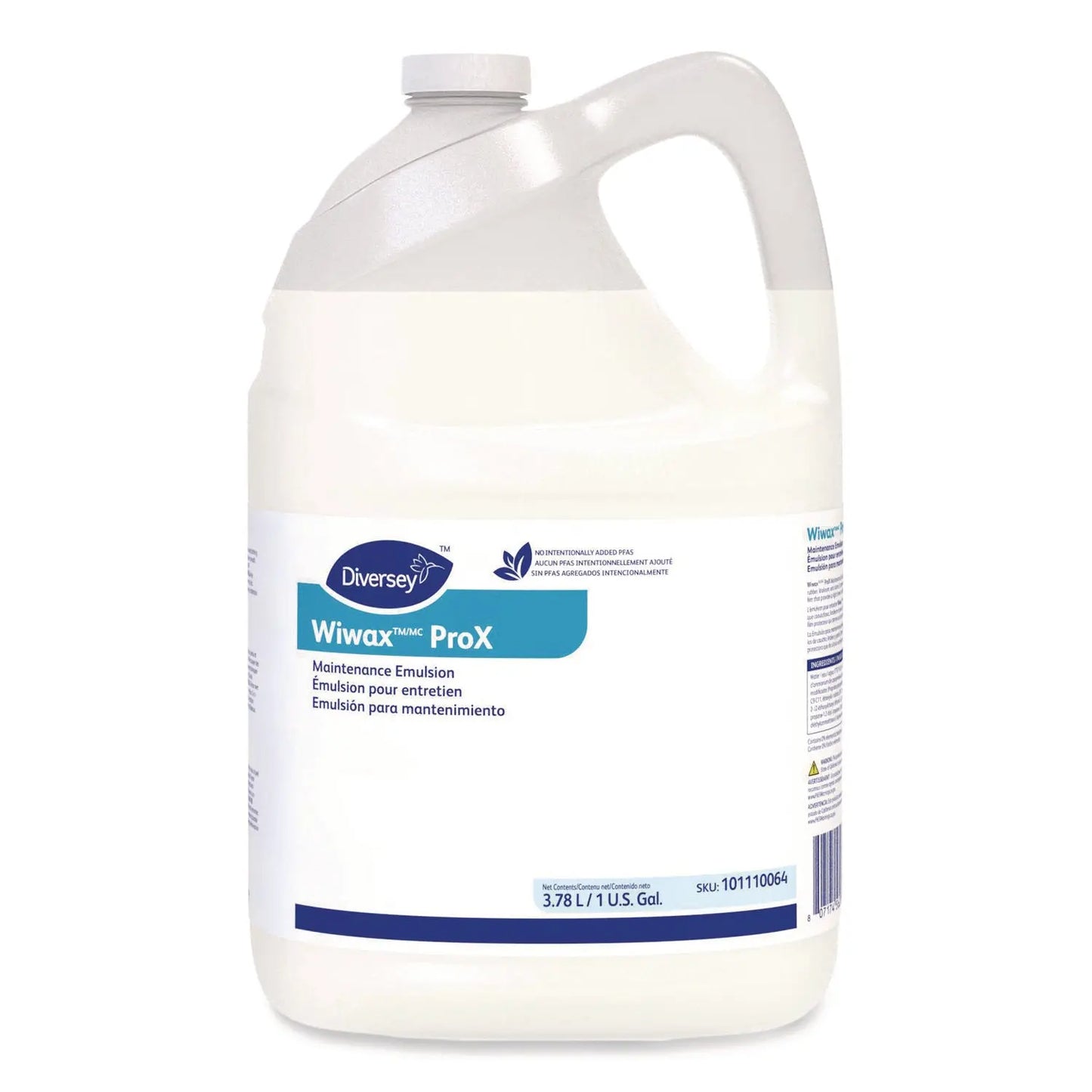 DVO101110064 Wiwax ProX Maintenance Emulsion, 1 gal Bottle, 4/Carton Diversey