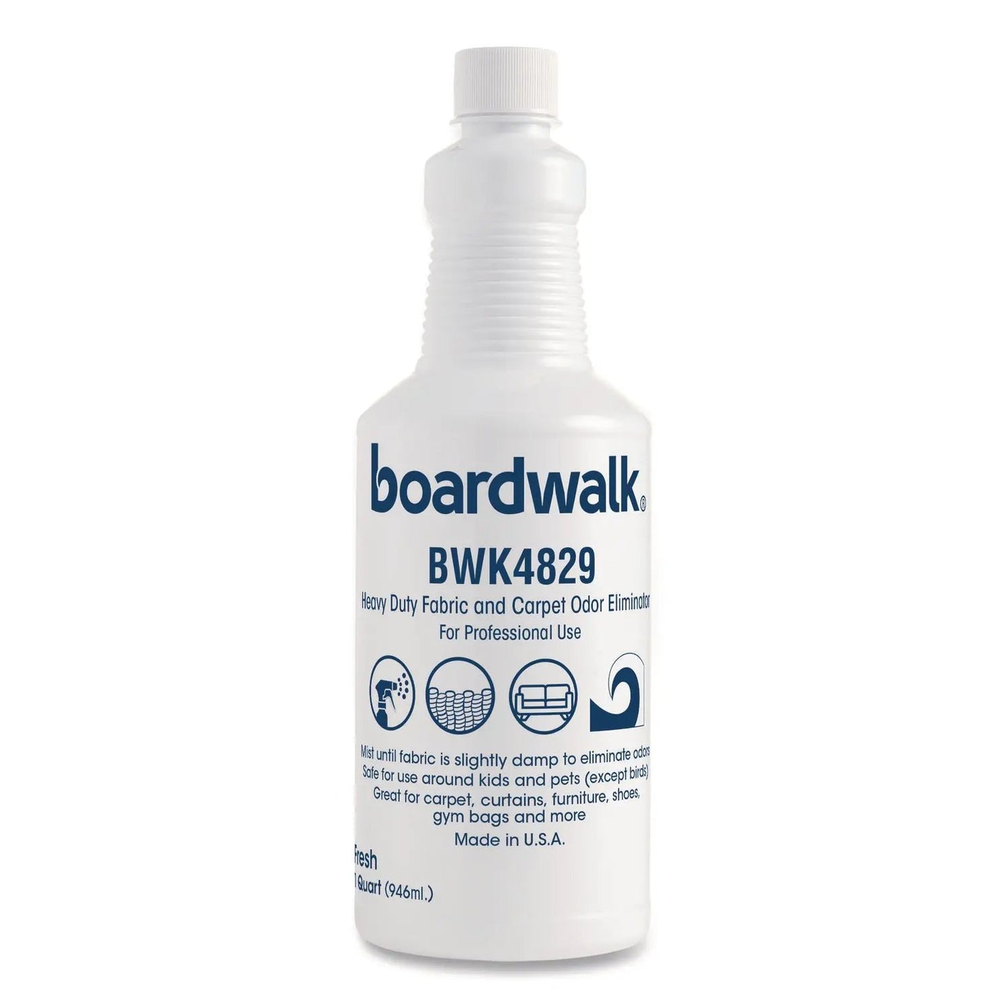 BWK4829 Fabric and Carpet Deodorizer, Fresh Scent, 32 oz Bottle, 6/Carton Boardwalk