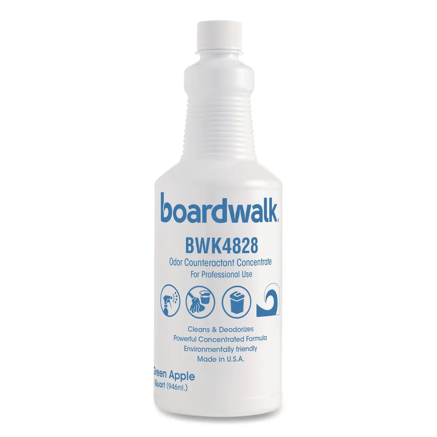 BWK4828 Liquid Deodorizer, Green Apple, 32 oz Bottle, 12/Carton Boardwalk