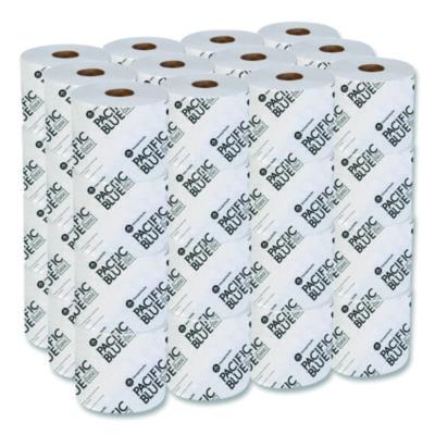 GPC1444801 Pacific Blue Basic High-Capacity Bathroom Tissue, Septic Safe, 1-Ply, White, 1,500 Sheets/Roll, 48 Rolls/Carton GEORGIA PACIFIC