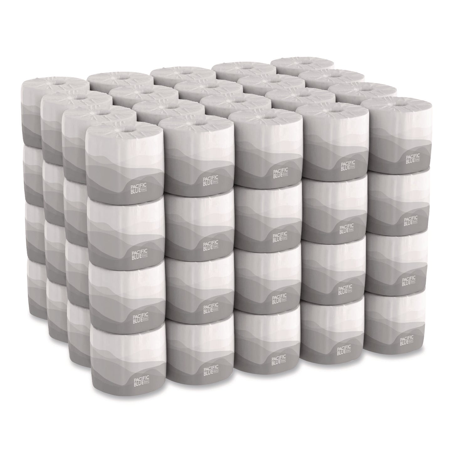 GPC19885 Pacific Blue Basic Embossed Bathroom Tissue, Septic Safe, 2-Ply, White, 550 Sheets/Roll, 80 Rolls/Carton