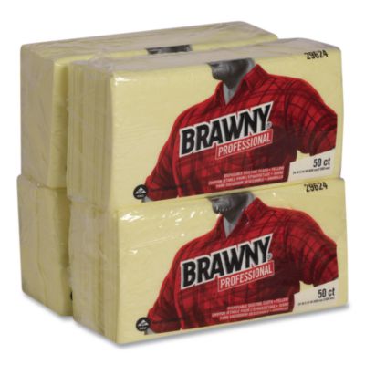 GPC29624 Dusting Cloths, Quarterfold, 24 x 24, Unscented, Yellow, 50/Pack, 4 Packs/Carton GEORGIA PACIFIC