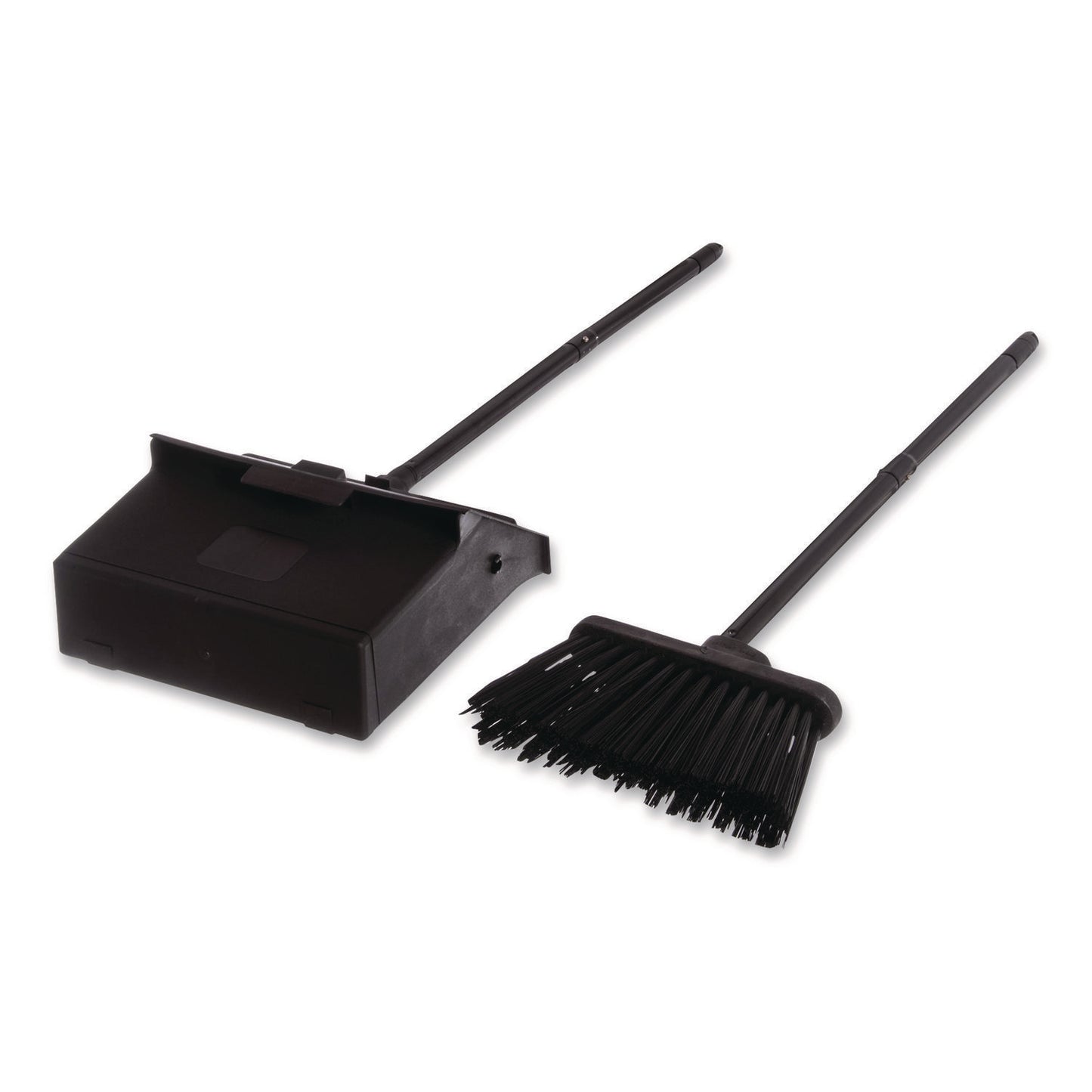 CFS36141503 Duo-Pan Upright Dust Pan and Broom, 11.8w x 36h, 24.5" Handle, Plastic, Black