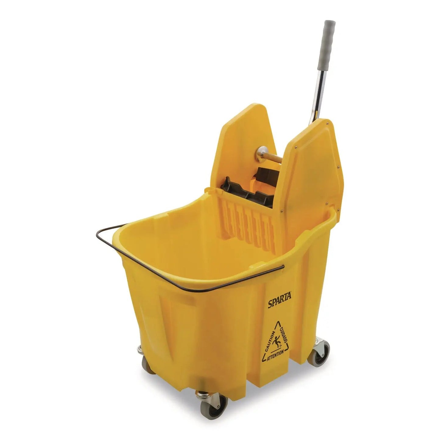 CFS4690404 OmniFit Mop Bucket with Down Press Wringer, 35 qt, Yellow Carlisle