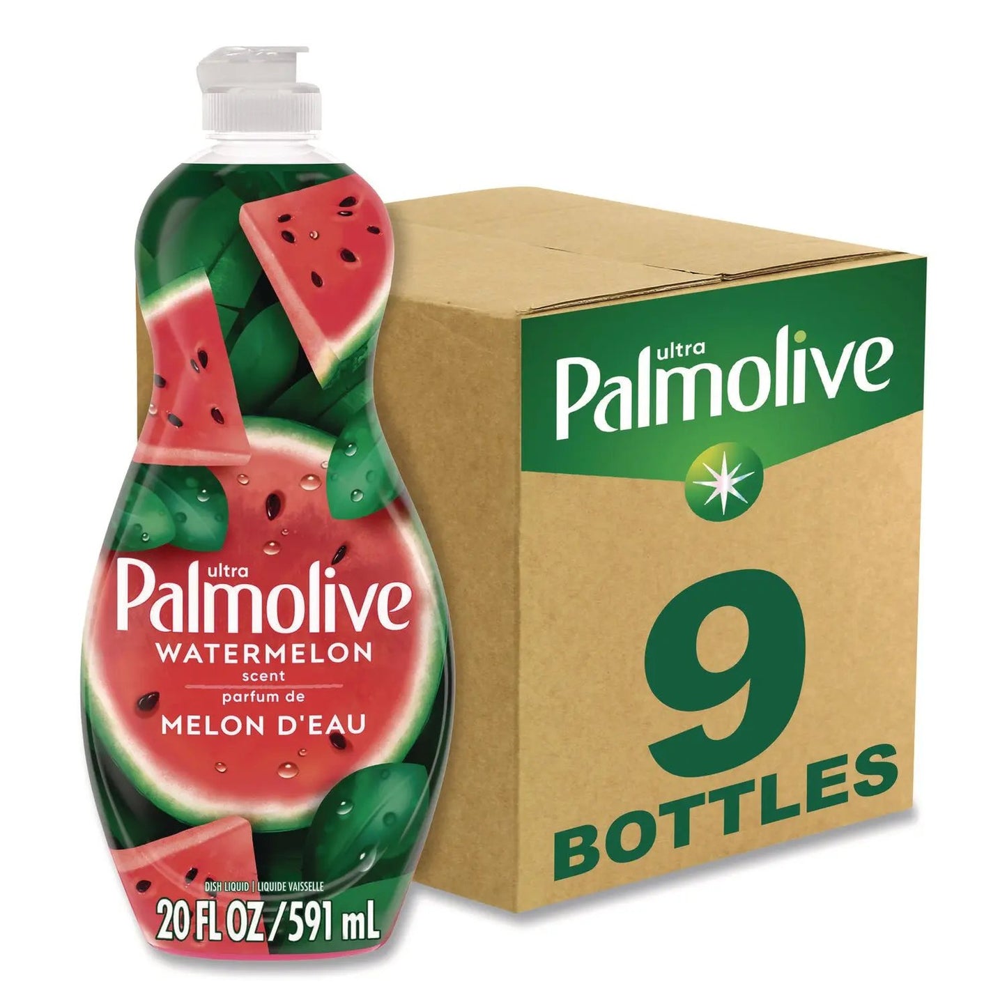 CPC61047428 Dishwashing Liquid, Watermelon Scent, 20 oz Bottle, 9/Carton Ultra Palmolive